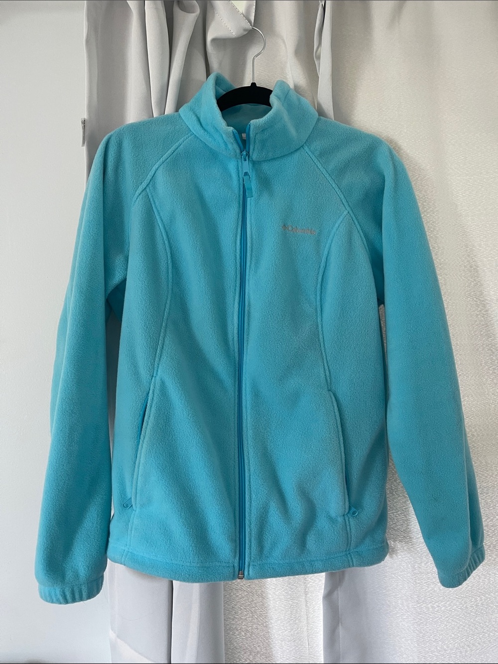 Columbia Turquoise Full-Zip Fleece Jacket Super Cozy size L